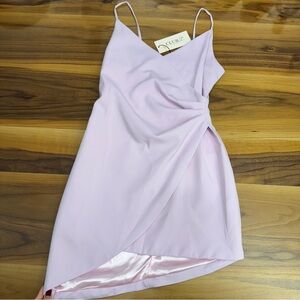 Club L London Blush Asymmetrical Dress